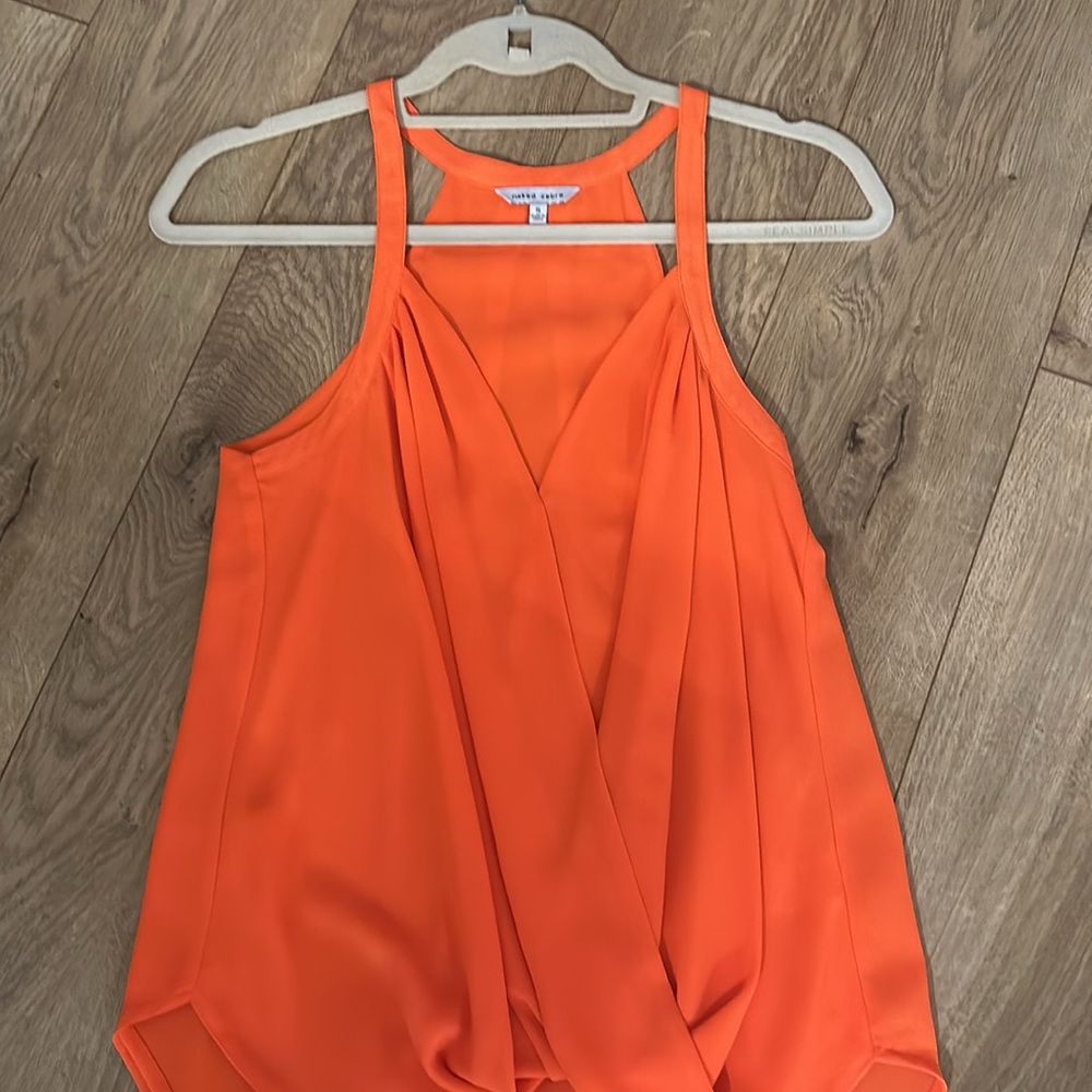 Naked Zebra Orange Racer Back Top
